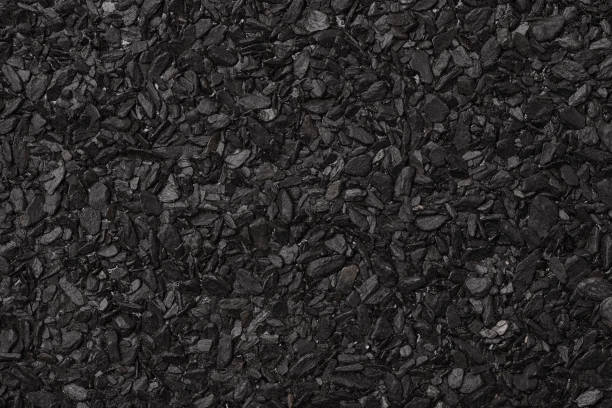 close up of roll asphalt roofing material